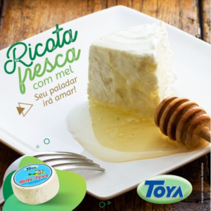 Leia mais sobre o artigo Ricota Fresca Toya acompanhada com mel