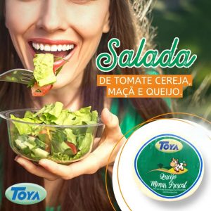 Leia mais sobre o artigo Salada de Tomate Cereja com Maça e Queijo Toya
