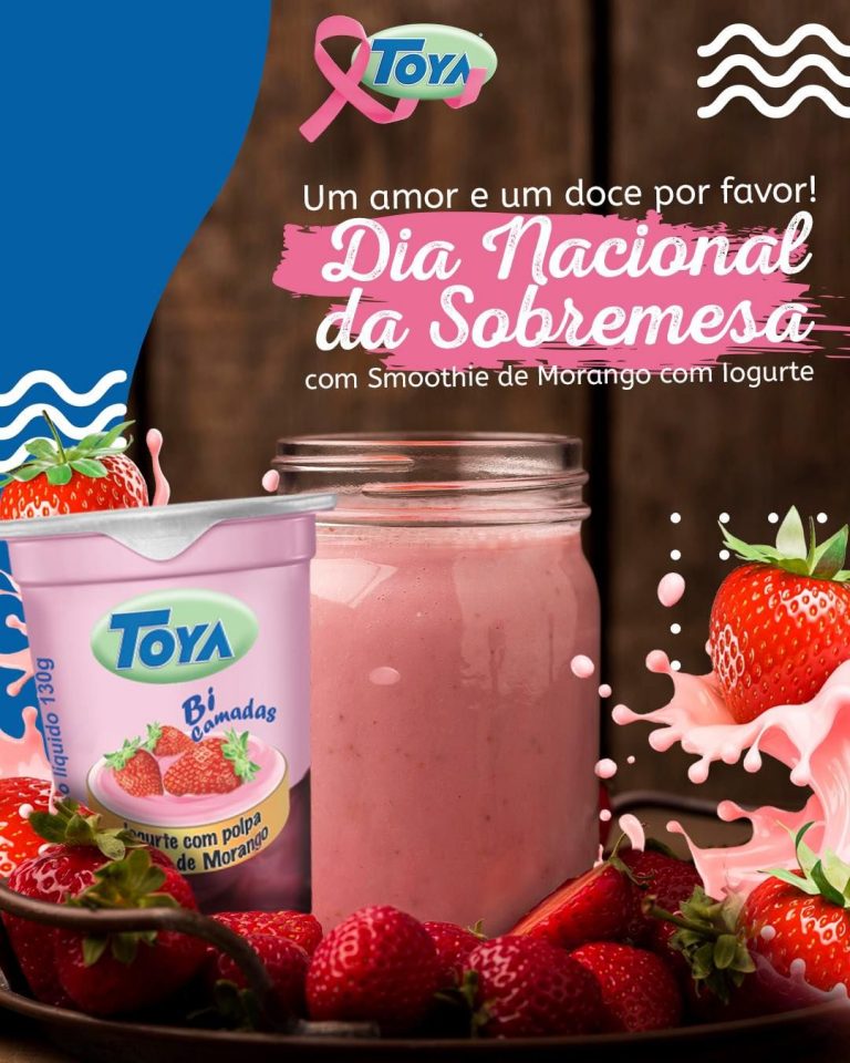 Dia Nacional da Sobremesa Com ‘Smoothie de Morango com Iogurte