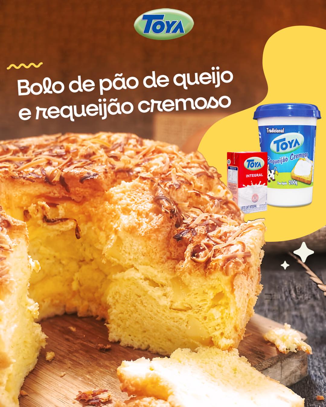 Bolo de Pão de Queijo e requeijão cremoso