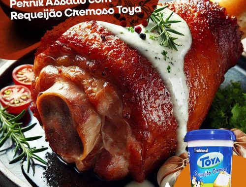 Pernil Assado com Requeijão Cremoso Toya