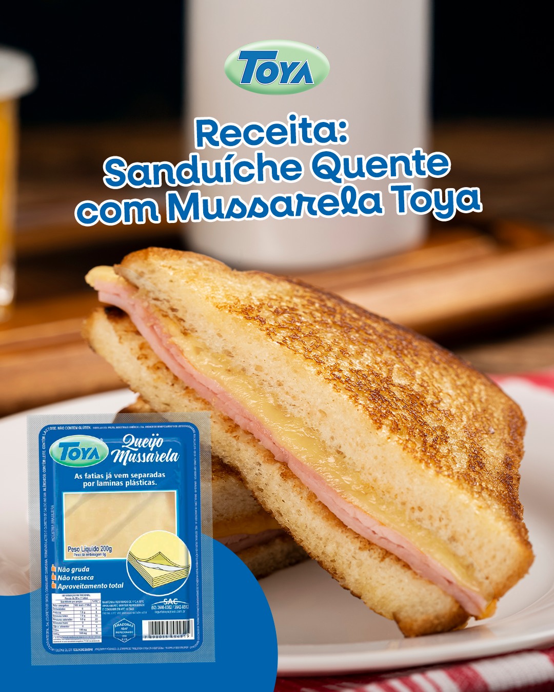 No momento, você está visualizando Receita de Sanduíche Quente com Mussarela Toya
