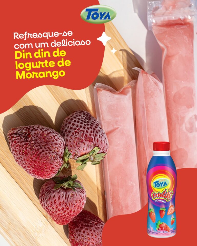 Geladinho de Iogurte de Morango Toya: uma sobremesa refrescante e fácil de preparar