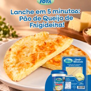 Pão de Queijo de Frigideira com Toya: receita rápida e cremosa em apenas 5 minutos