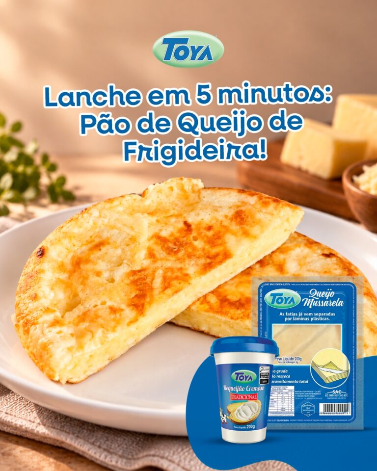 Pão de Queijo de Frigideira com Toya: receita rápida e cremosa em apenas 5 minutos