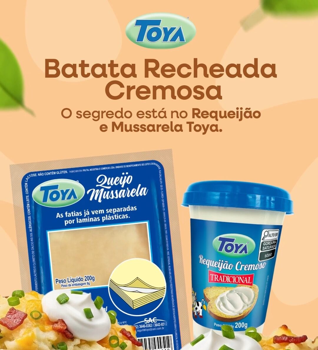No momento, você está visualizando Batata Recheada com Requeijão e Muçarela Toya: uma receita cremosa e irresistível
